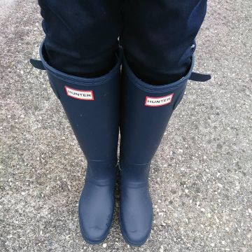 Rubber boots Hunter on the account Instagram of @huizcat