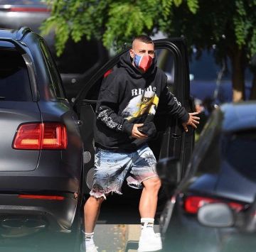 Le short en jean Amiri porté par Marco Verratti sur son compte Instagram @marco_verratti92