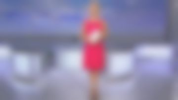 El vestido corto curvo sin mangas de Anne-Sophie Lapix en el Journal de 20h de France 2
