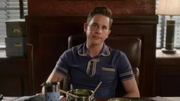Blue polo shirt worn by Payton Hobart (Ben Platt) in The Politician (Season 2 Episode 3)