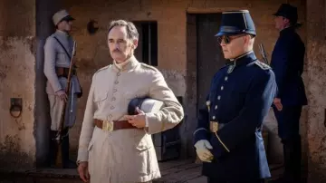 Swagger stick of Colonel Joll (Johnny Depp) in Waiting for the Barbarians