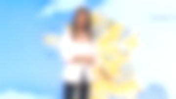 Chaqueta de cuello de chal crepé marfil de Myriam Seurat en Météo de France 3