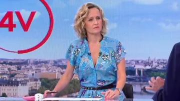 La robe fluide longue Zadig & Voltaire Rusty Glam Rock de Caroline roux  dans Télématin les 4 vérités