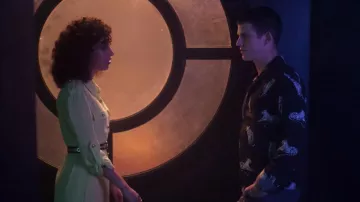 Black Button Panther Printed Shirt in black worn by Guzmán (Miguel Bernardeau) in Elite (S03E07)