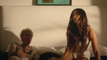 Calvin Klein white bodyshort worn by Megan Fox in Bloody Valentine music video by Machine Gun Kelly