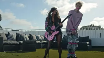 Vans Old Skool sneakers in black worn by Machine Gun Kelly in Bloody Valentine (Official Music Video)