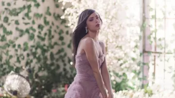 Pink bustier dress worn by Sofia Carson in her I Luv U music video with R3HAB 