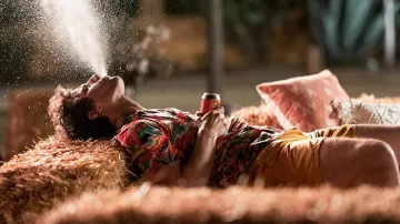 Hawaiian shirt worn by Nyles (Andy Samberg) as seen in Palm Springs