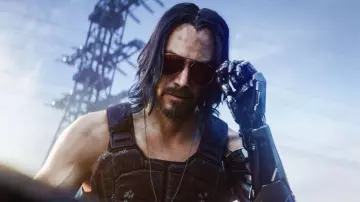 La tenue de Johnny Silverhand portée par Keanu Reeves dans Cyberpunk 2077