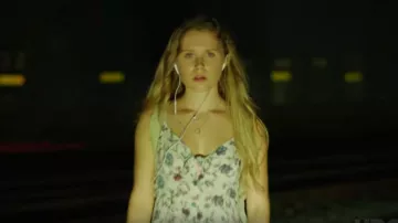 White and Blue Floral Dress worn by Amma Crellin (Eliza Scanlen) in Sharp Objects (Season 1)