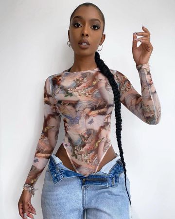 Le body imprimé de Jourdan Riane sur son compte Instagram @jourdanriane