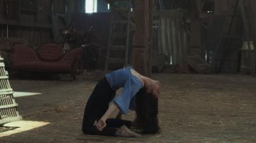 The top ASTR The blue Label worn by April (Sofia Carson) in the film Feel the Beat