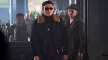 Olive parka jacket worn by Phuc (Jason Wong) in The Gentlemen