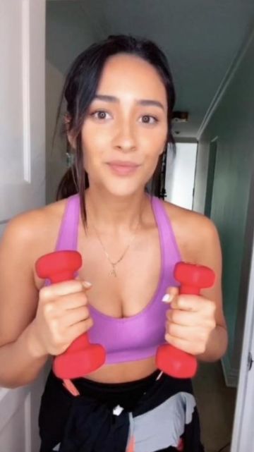 Adidas Sports Bra worn by Shay Mitchell on the Instagram account of @buttahbenzo_.love