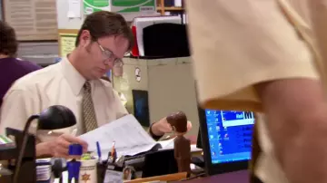 La montre digitale de Dwight Schrute (Rainn Wilson) dans The Office (US) (S03E20)