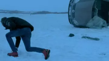 The North Face Red Boots worn by Jacob Kanon (Jeffrey Dean Morgan) as seen in The Postcard Killings