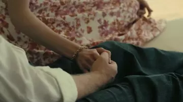 Gold bracelet worn by Elizabeth Debicki in Tenet