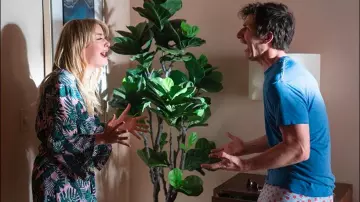 Blue T-Shirt worn by Nyles (Andy Samberg) in Palm Springs
