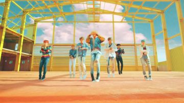 The jacket Gucci with sequins worn by Park Ji-min in the clip DNA of the BTS