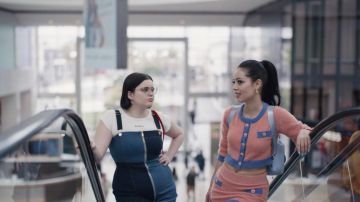 Orange et bleu en tricot jupe portée par Maddy Perez (Alexa Demie) dans l'Euphorie (S01E03)