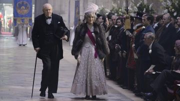 The rod of Winston Churchill (John Lithgow) in The Crown