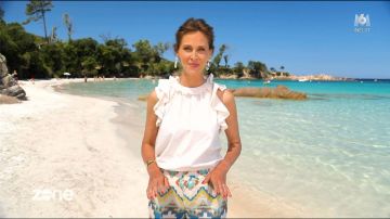 The pants with geometric patterns of Ophélie Meunier in Prohibited Area