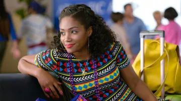 Robe imprimée porté par Dina (Tiffany Haddish) chez les Filles de Voyage