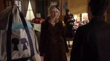 Nanette Lepore Leopard Velvet Coat worn by Jenny Humphrey (Taylor Momsen) in Gossip Girl (S02E09)