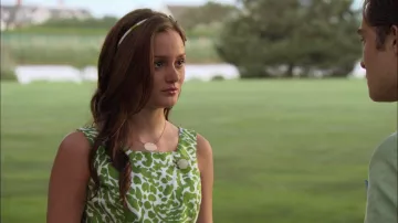 Milly Vert de la Feuille d'Impression Robe portée par Blair Waldorf (Leighton Meester) dans Gossip Girl (S02E01)