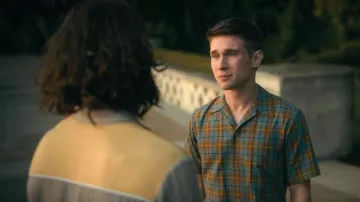 Orange and blue flannel shirt worn by Dave Katz (Calem MacDonald) in The Umbrella Academy (Season 2 Episode 6)