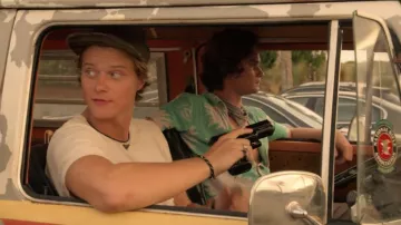 Green printed shirt worn by John B (Chase Stokes) in Outer Banks (S01E03)