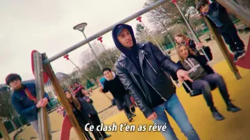 Le blouson perfecto noir porté par Squeezie dans sa vidéo YouTube Réponse à Cyprien