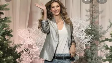 Veste silver porté par Gisèle bundchen  Gisele Bündchen  The Tonight Show Starring Jimmy Fallon 