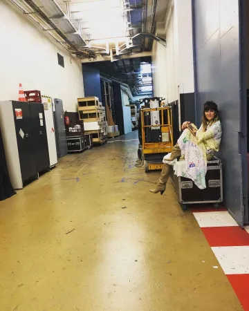 The thigh-high boots in leather of Daphne Bürki on the account Instagram of @daphneburki