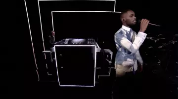 LOUIS VUIT­TON CLOUDS SHIRT worn by Dave in Dave - Black (Live at The BRITs 2020)