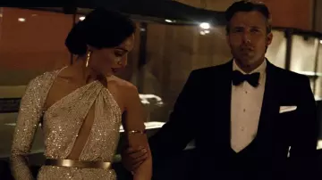 Vestido de fiesta blanco brillante usado por Diana Prince (Gal Gadot) en el vestuario de la película Batman v Superman: Dawn of Justice