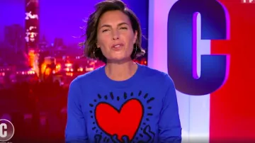 El suéter "Keith Haring" de Alessandra Sublet en C'est Canteloup el 21.09.2020