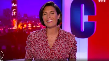 El vestido floral impreso abstracto de Alessandra Sublet en C'est Canteloup el 22.09.2020