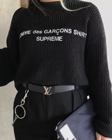 Supreme Comme des Garcons SHIRT Sweater Black en la cuenta de Instagram de @stockxstreetwear