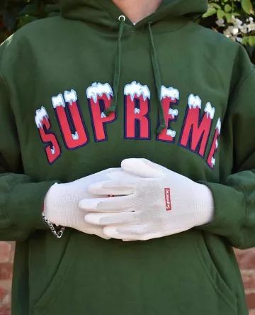 Supreme Icy Arc Hooded Sweatshirt Green en la cuenta de Instagram de @stockxstreetwear