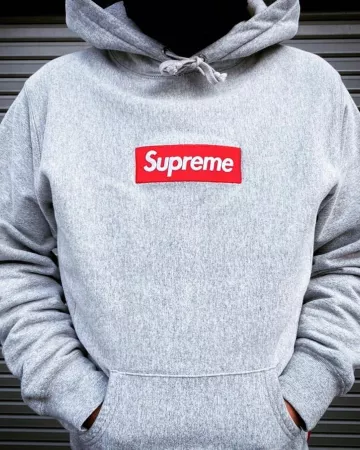 Supreme Box Logo Hoodie Heather Grey en la cuenta de Instagram de @stockxstreetwear