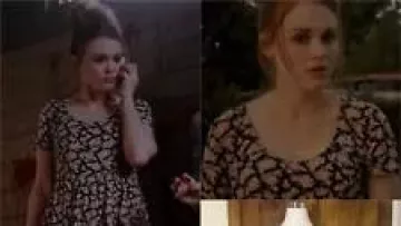 H&M Divided Black floral dress worn by Lydia Martin (Holland Roden) in Teen Wolf (S04E02)