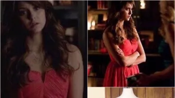 UO- Kimchi Bleu Froncé V-Front Robe Bustier porté par Elena Gilbert (Nina Dobrev) dans The Vampire Diaries (S05E08)