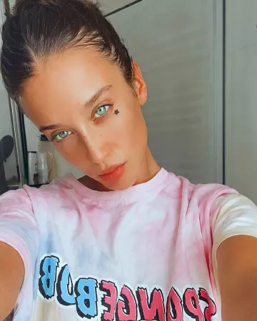 SpongeBob T-shirt of María Pedraza on the Instagram account @mariapedraza_