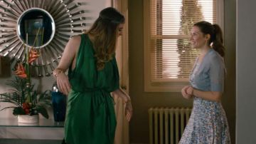 Acne Studios Green Marnay Dress worn by Alexis Rose (Annie Murphy) in Schitt's Creek (S01E10)