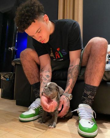 Balck Paris Balenciaga of Lil Mosey on his Instagram account @lilmosey