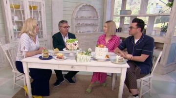 Valentino Navy Pyjama-Style Piped Shirt worn by Daniel Levy in The Great Canadian Baking Show (S02E03)