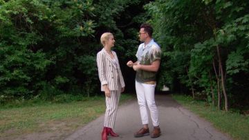 Prada Camp Collar Mountain Print Shirt worn by Daniel Levy in The Great Canadian Baking Show (S02E06)