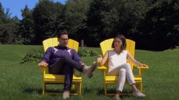 Stella McCartney Swallow-Appliqué Cotton Shirt worn by Daniel Levy in The Great Canadian Baking Show (S01E03)