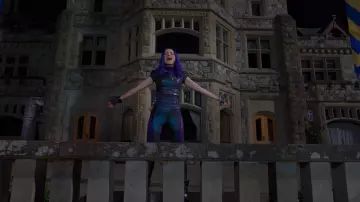 Short Leather Jacket and pants costume worn by Mal (Dove Cameron) in Descendants 3 movie wardrobe